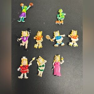 Vintage Muppets Miss Piggy and Kermit Enamel Pins Set 9 total